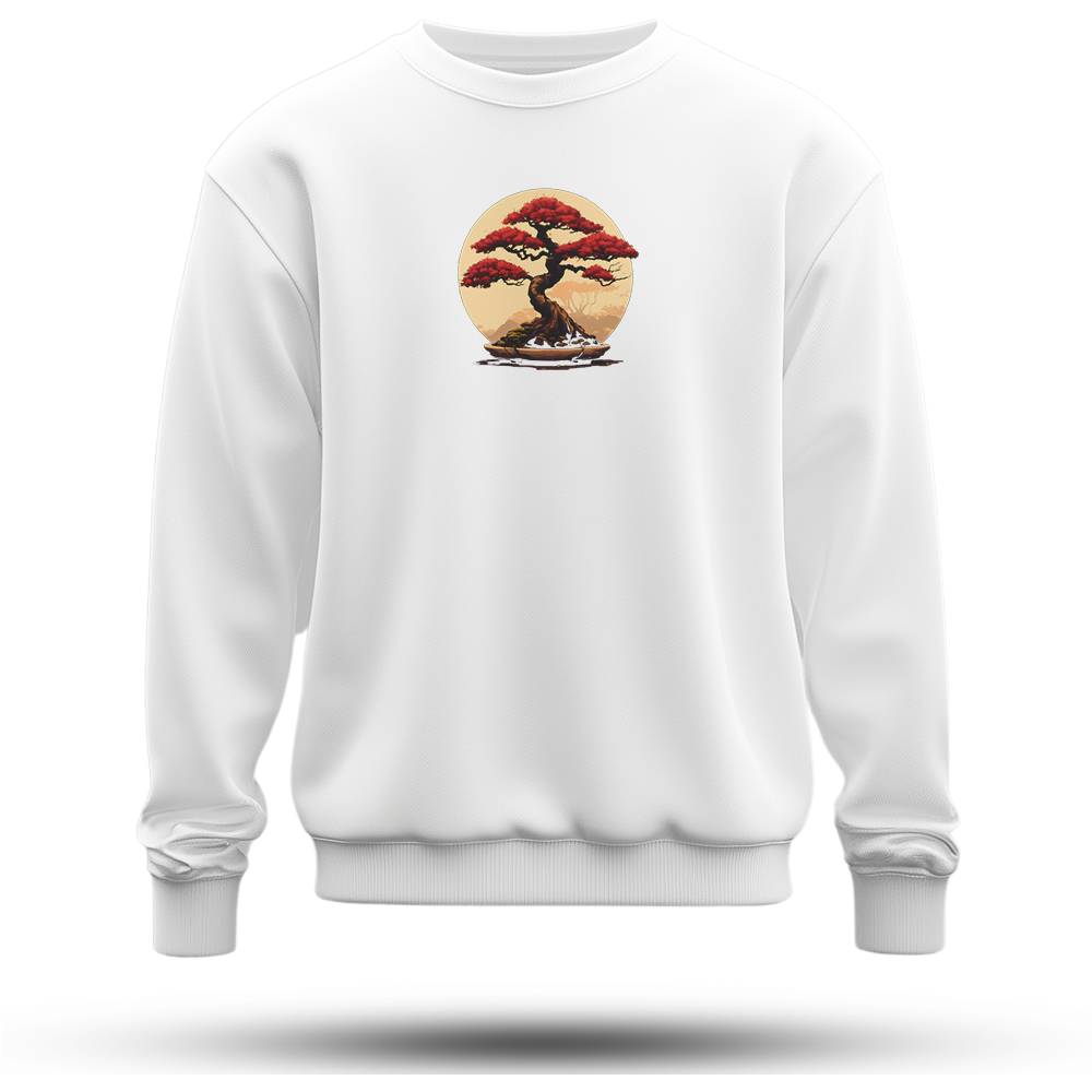 Ağaçsal Baskılı Oversize Premium Sweatshirt