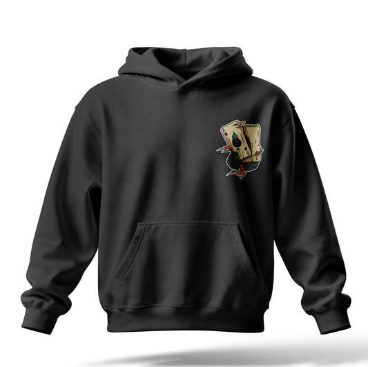 Alevli Zar Baskılı Oversize Premium Hoodie