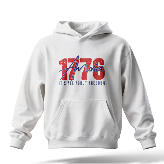 America Baskılı Oversize Premium Hoodie