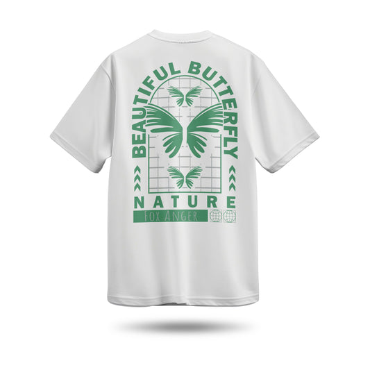 Beautiful Butterfly Baskılı Oversize Premium Tişört