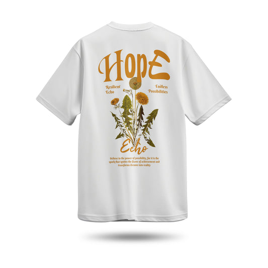 Hope Baskılı Oversize Premium Tişört