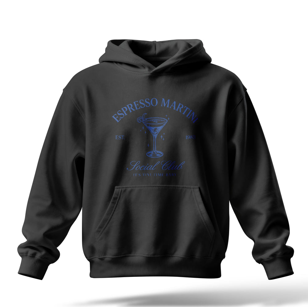 Espresso Martin Baskılı Oversize Premium Hoodie