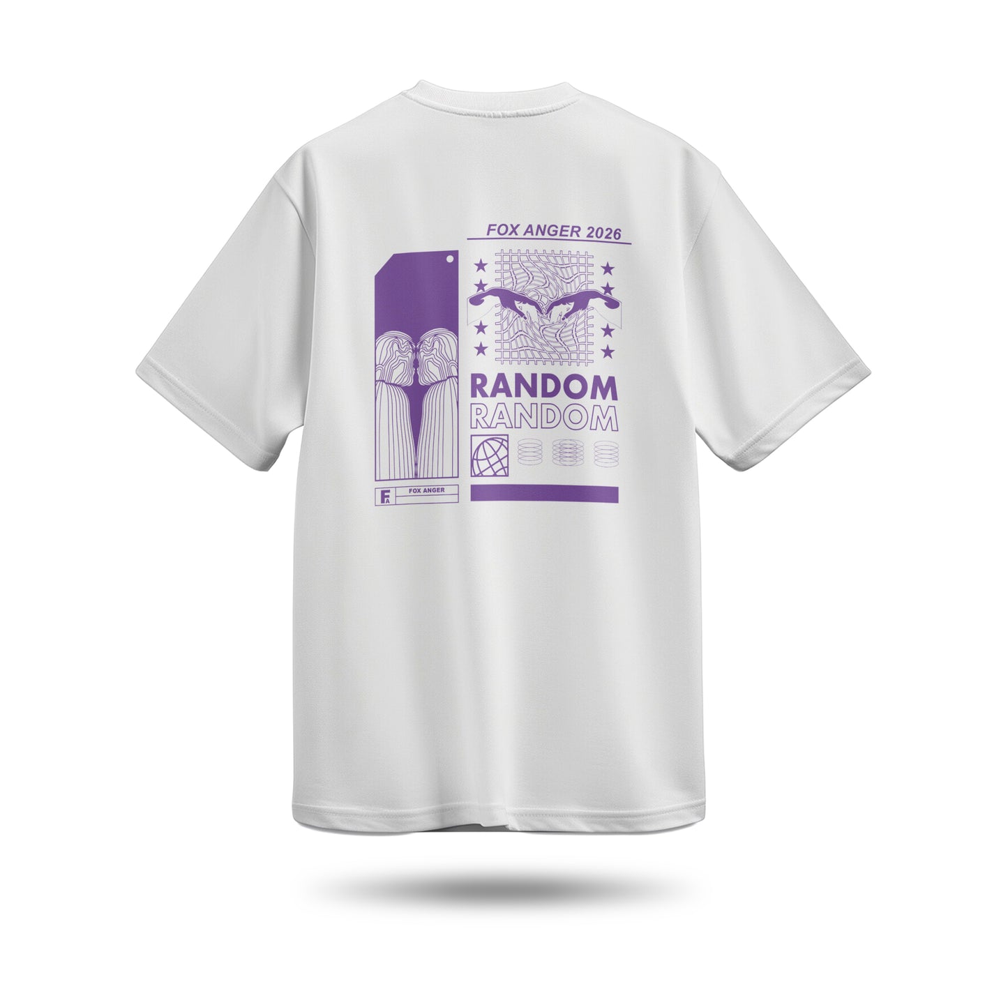 Random Baskılı Oversize Premium Tişört