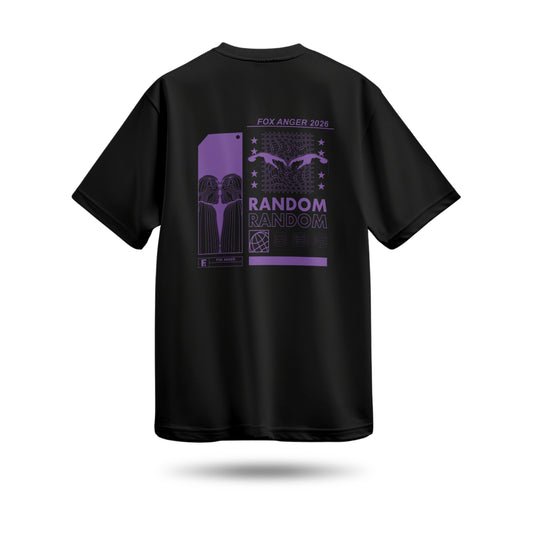 Random Baskılı Oversize Premium Tişört