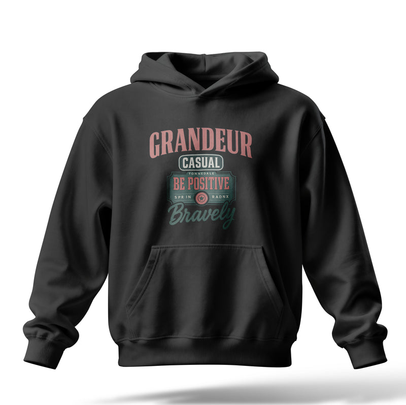 Grandeur Casual Baskılı Oversize Premium Hoodie