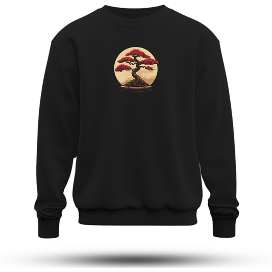 Ağaçsal Baskılı Oversize Premium Sweatshirt