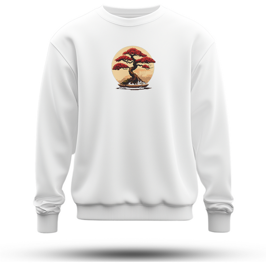 Ağaçsal Baskılı Oversize Premium Sweatshirt