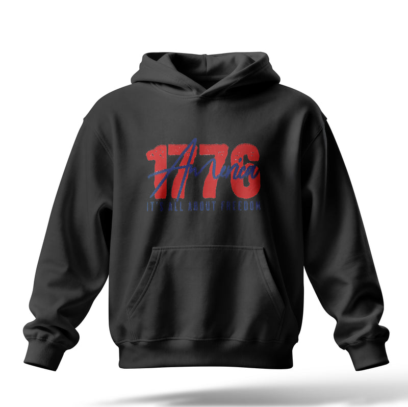 America Baskılı Oversize Premium Hoodie