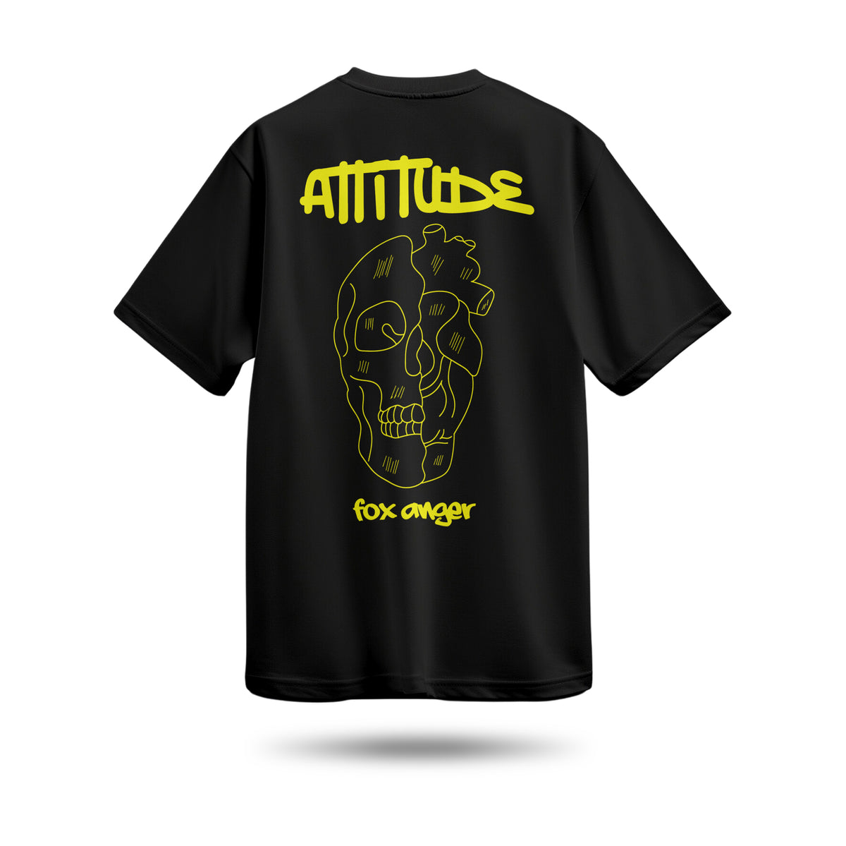 Attitude Baskılı Oversize Premium Tişört