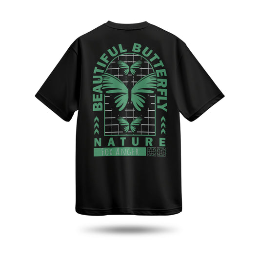 Beautiful Butterfly Baskılı Oversize Premium Tişört