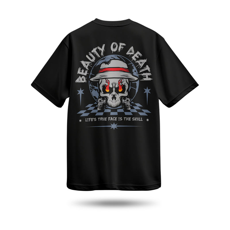 Beauty Of Death Baskılı Oversize Premium Tişört