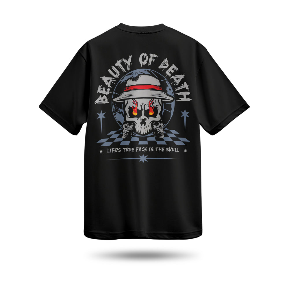 Beauty Of Death Baskılı Oversize Premium Tişört
