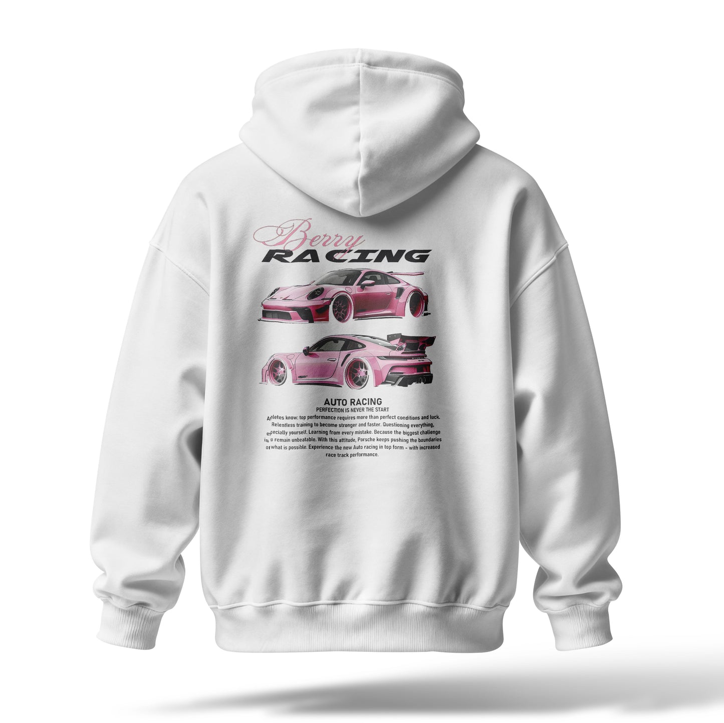 Berry Racing Baskılı Oversize Premium Hoodie