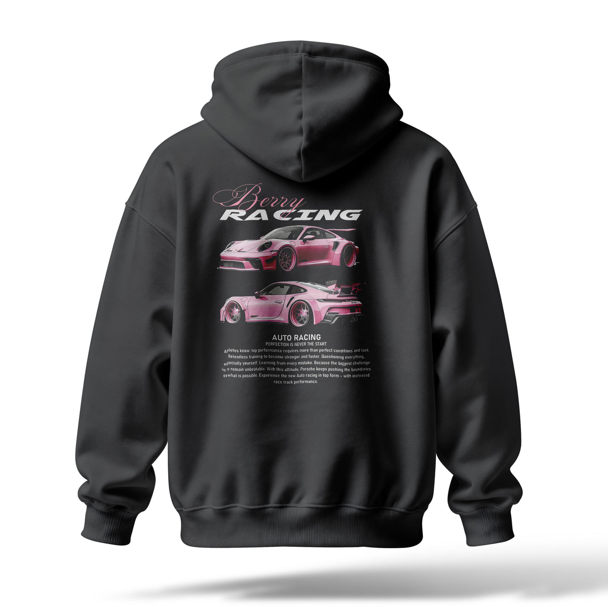 Berry Racing Baskılı Oversize Premium Hoodie