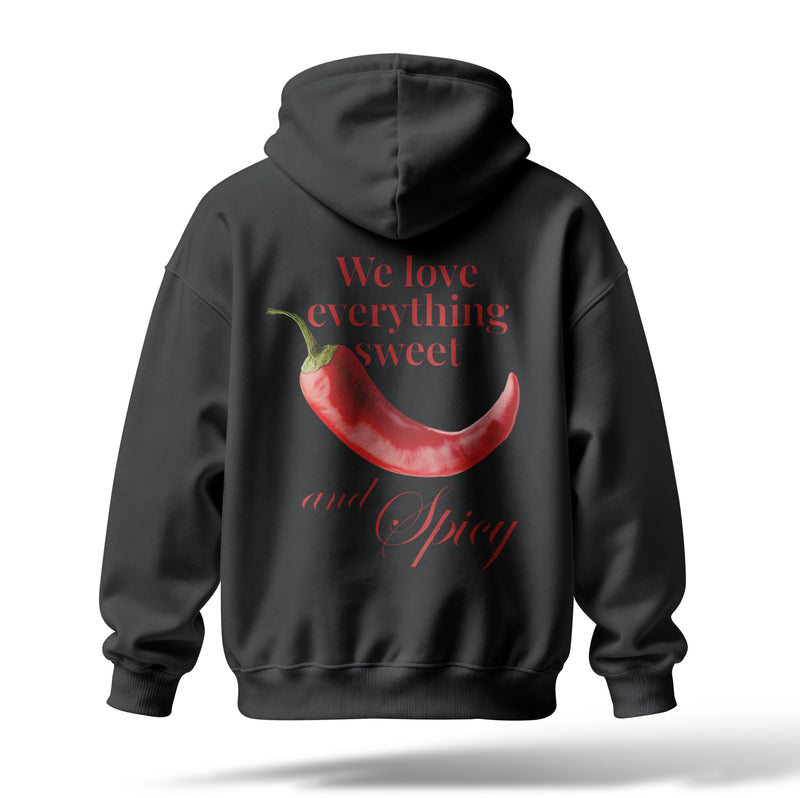 Biber Baskılı Oversize Premium Hoodie