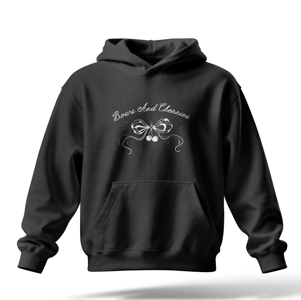 Bours And Cherries Baskılı Oversize Premium Hoodie