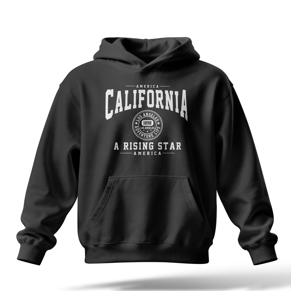 California Baskılı Oversize Premium Hoodie