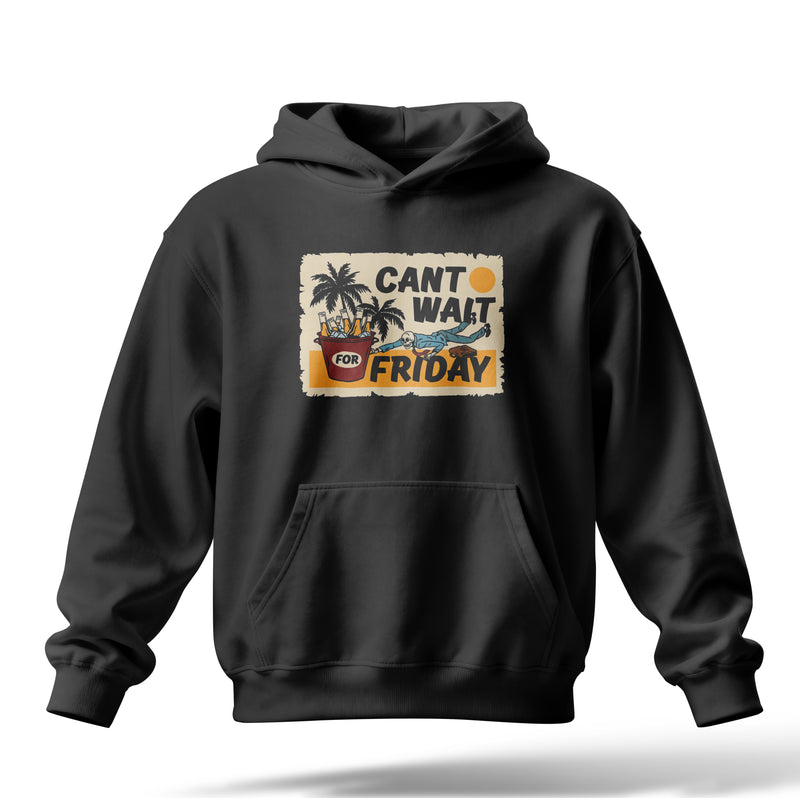Cant Wait Baskılı Oversize Premium Hoodie