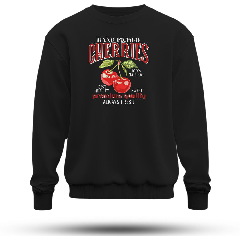 Cherries Baskılı Oversize Premium Sweatshirt