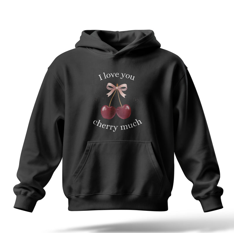 Cherry Much Baskılı Oversize Premium Hoodie