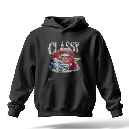 Classy Baskılı Oversize Premium Hoodie