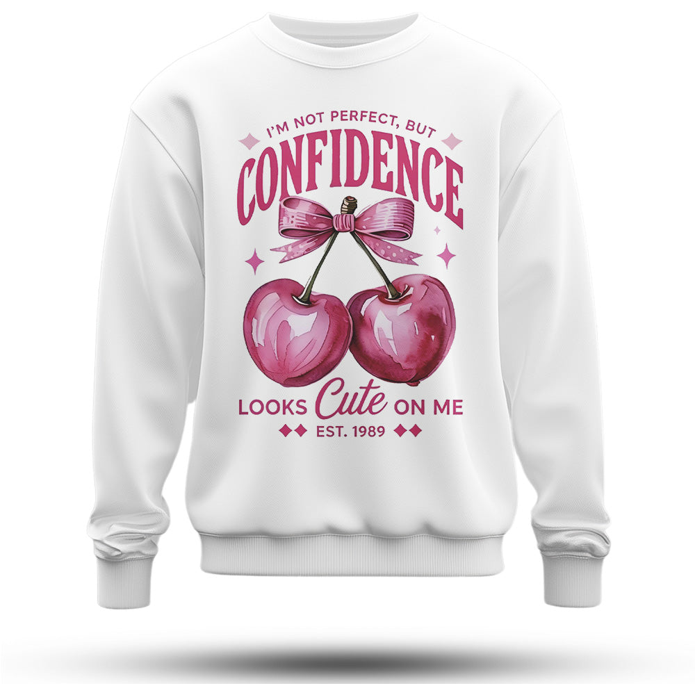 Confidence Baskılı Oversize Premium Sweatshirt