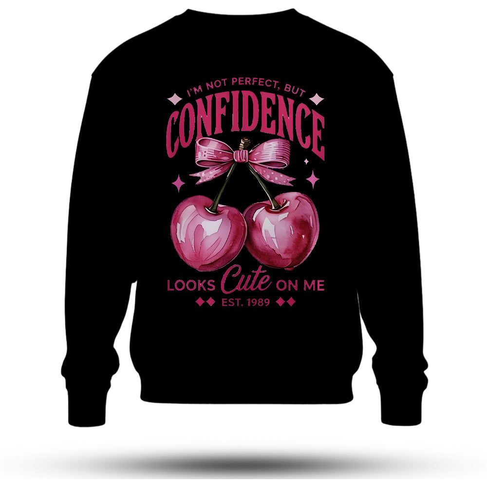 Confidence Baskılı Oversize Premium Sweatshirt