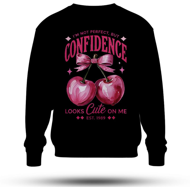 Confidence Baskılı Oversize Premium Sweatshirt