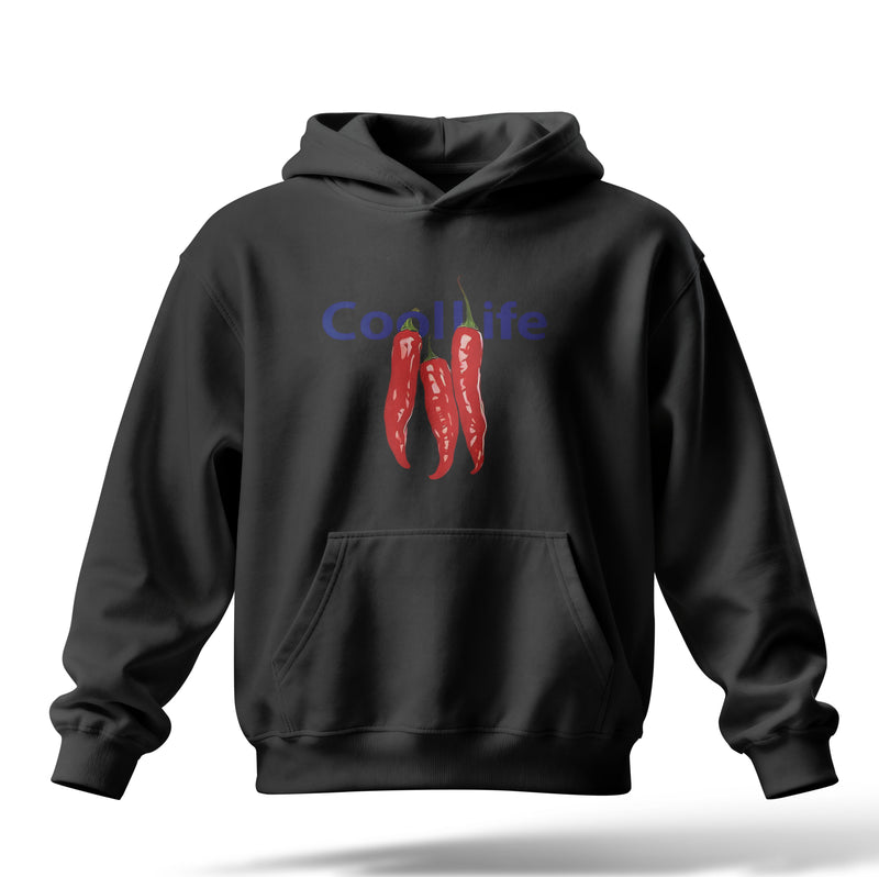 Cool Life Baskılı Oversize Premium Hoodie