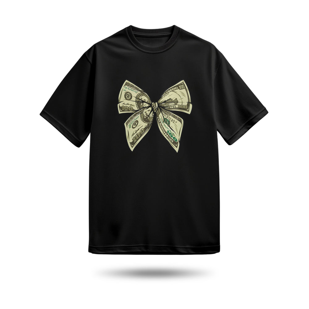 Dolar Kurdale Baskılı Oversize Premium Tişört