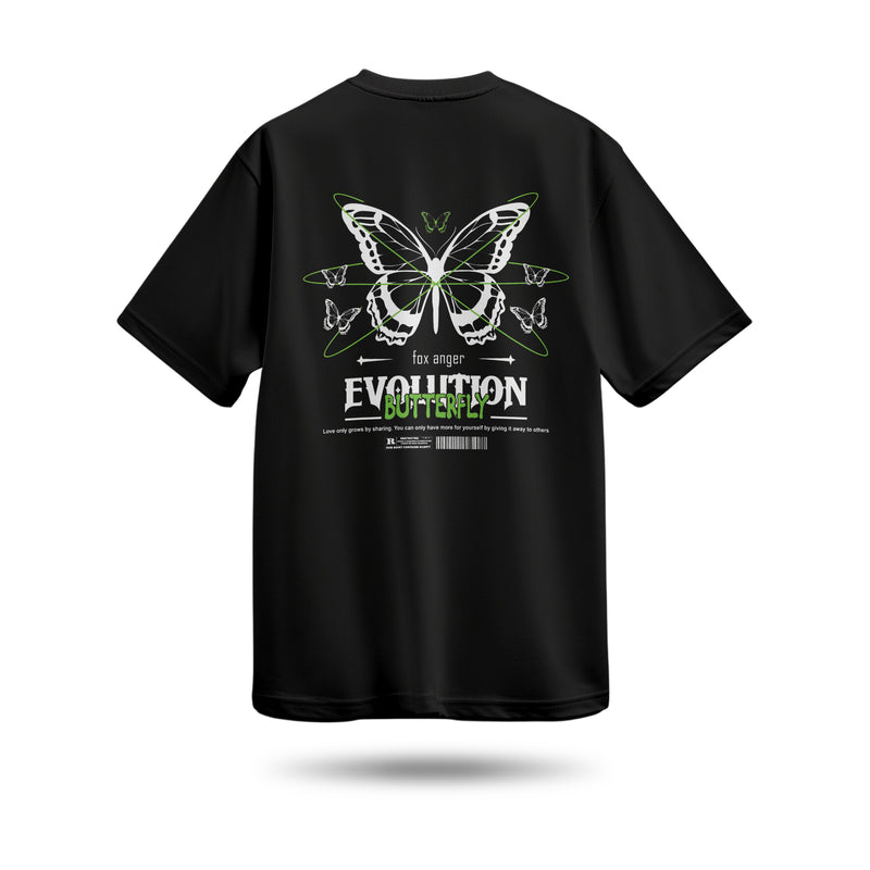 Evolutıon Butterfly Baskılı Oversize Premium Tişört