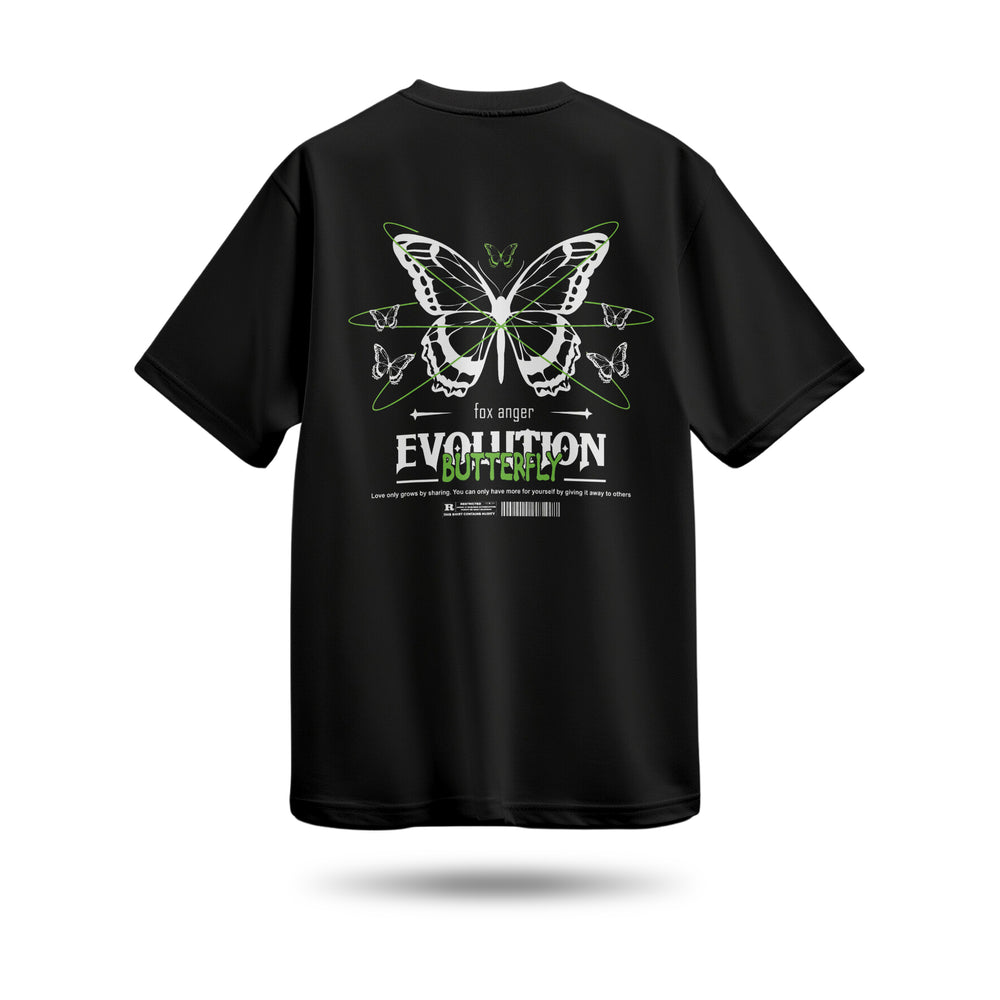 Evolutıon Butterfly Baskılı Oversize Premium Tişört