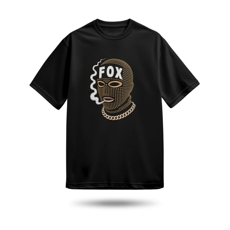 Fox Maske Baskılı Oversize Premium Tişört