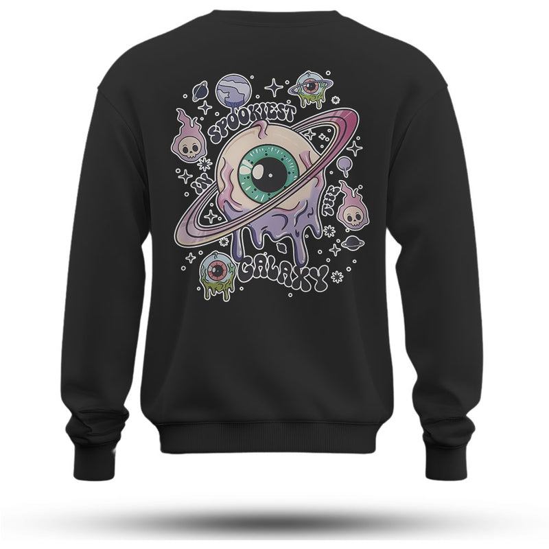Galaxy Baskılı Oversize Premium Sweatshirt