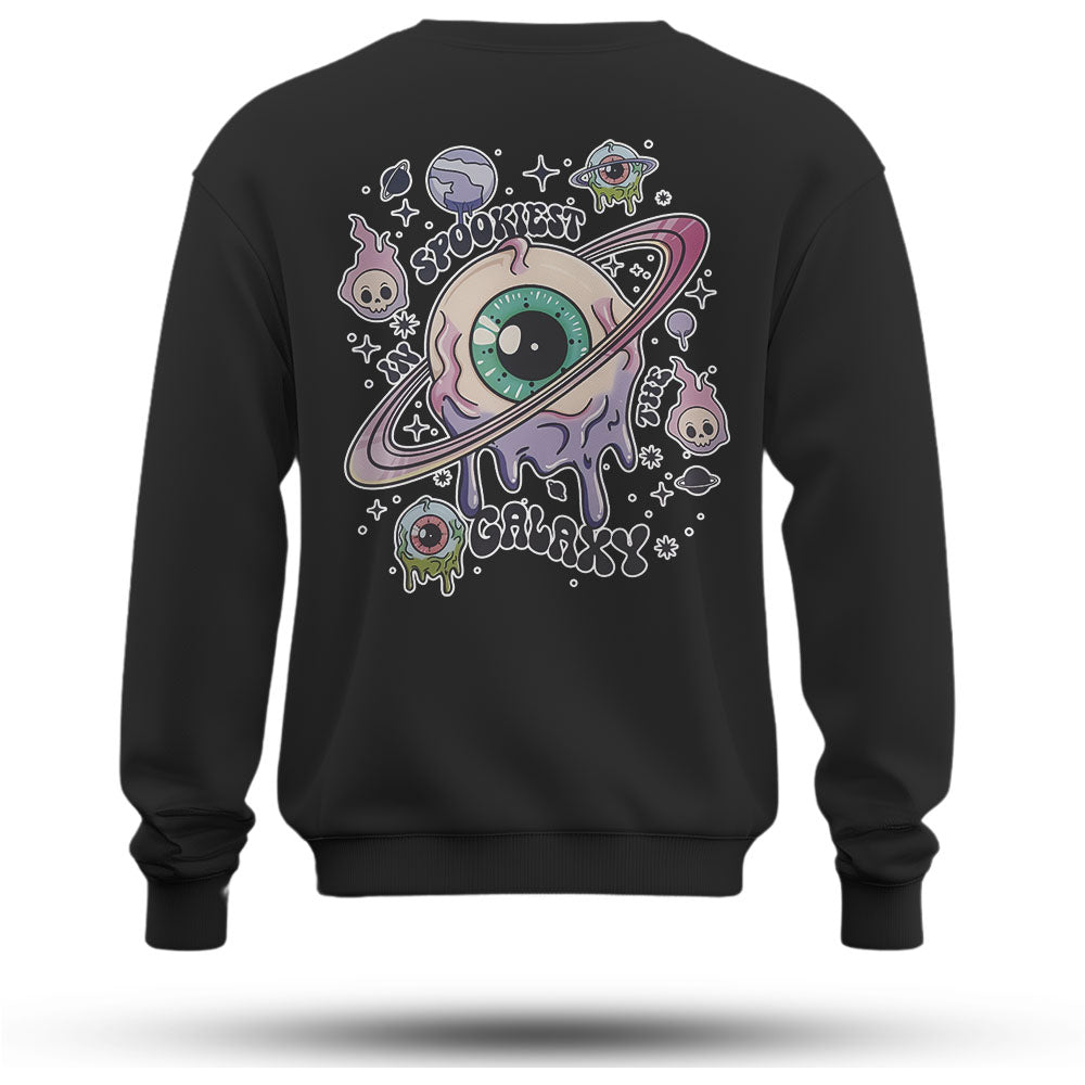Galaxy Baskılı Oversize Premium Sweatshirt