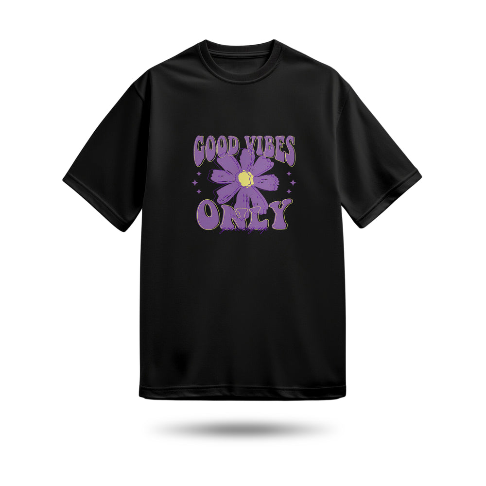 Good Vibes Only Baskılı Oversize Premium Tişört