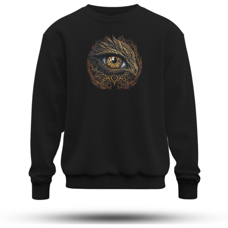 Göz Baskılı Oversize Premium Sweatshirt