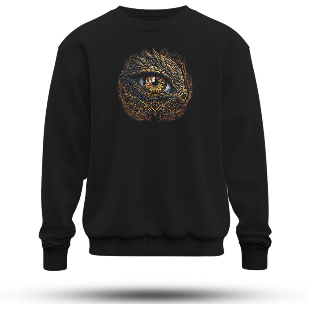Göz Baskılı Oversize Premium Sweatshirt