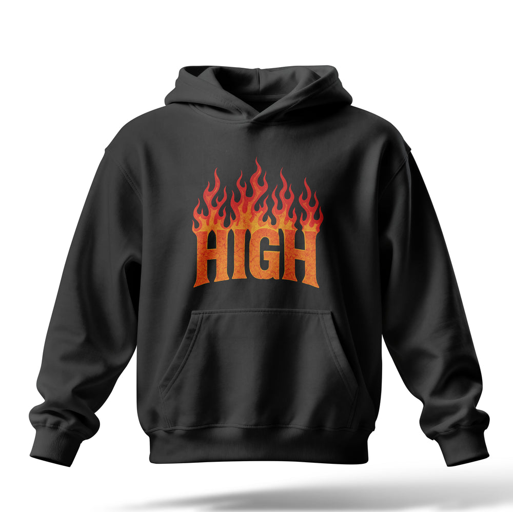 High Baskılı Oversize Premium Hoodie