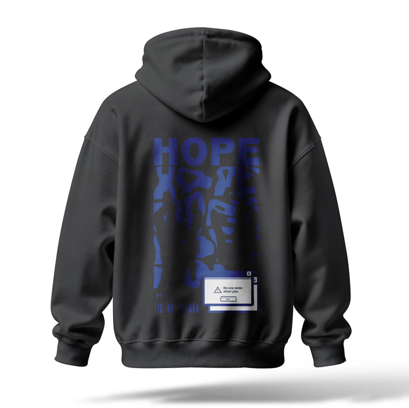Hope Baskılı Oversize Premium Hoodie
