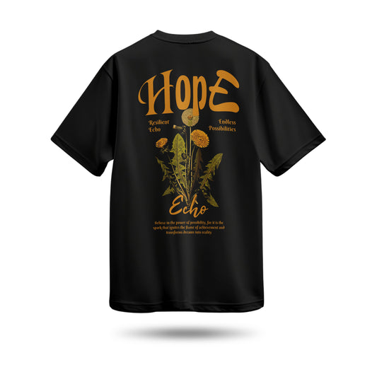 Hope Baskılı Oversize Premium Tişört