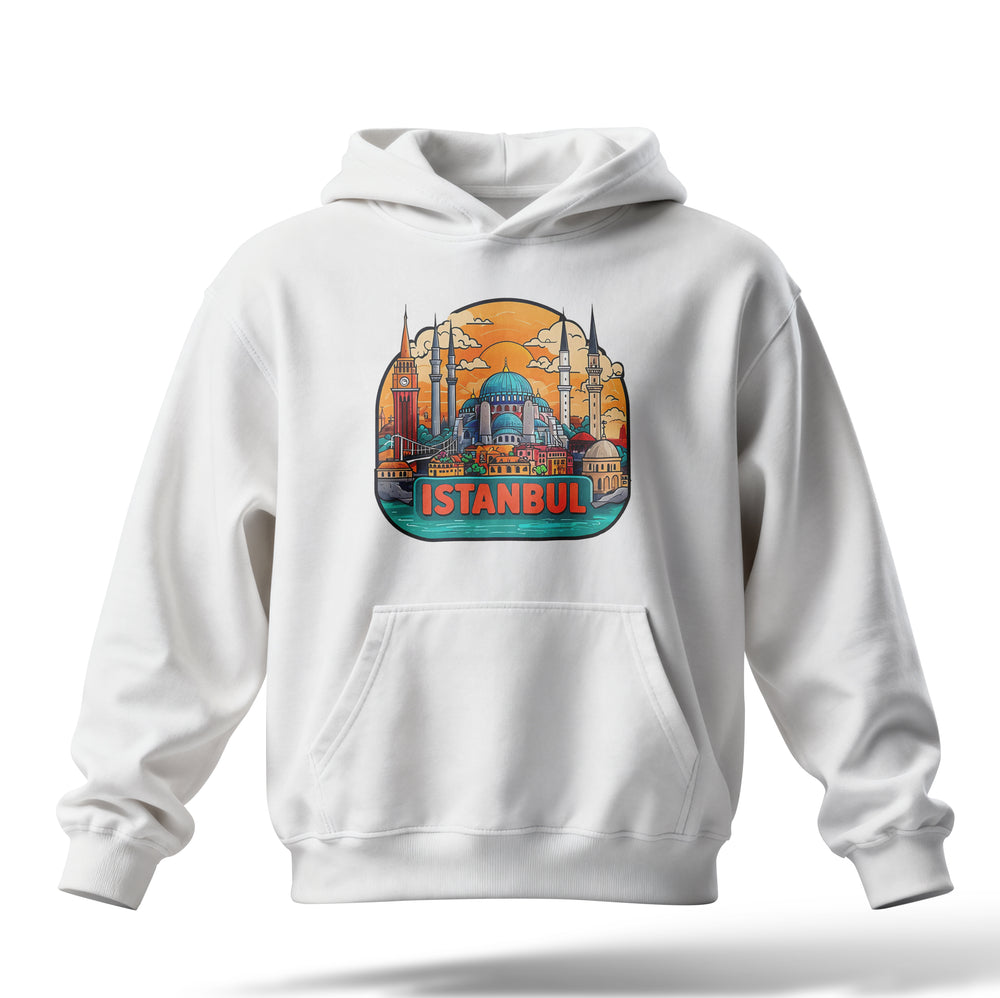 İstanbul Baskılı Oversize Premium Hoodie