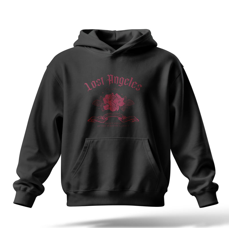 Lost Angeles Baskılı Oversize Premium Hoodie