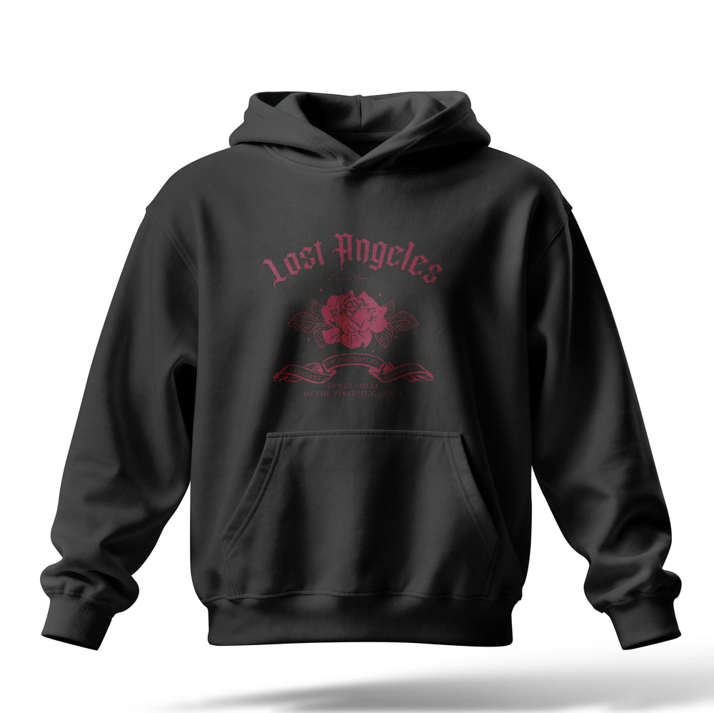 Lost Angeles Baskılı Oversize Premium Hoodie