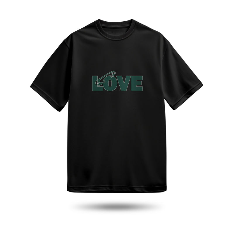 Love Baskılı Oversize Premium Tişört