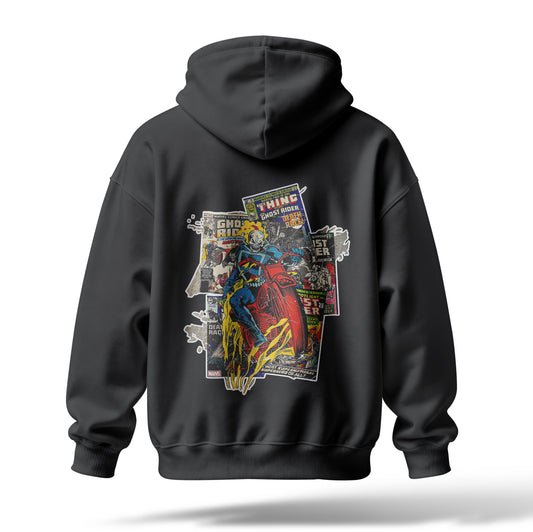 Mavrel Baskılı Oversize Premium Hoodie