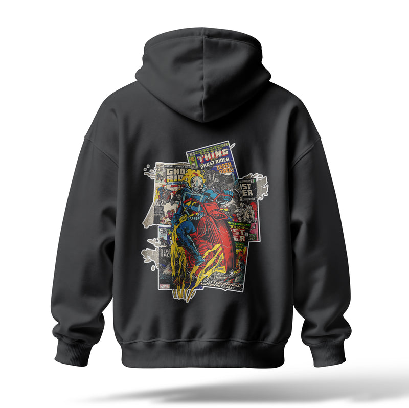 Mavrel Baskılı Oversize Premium Hoodie