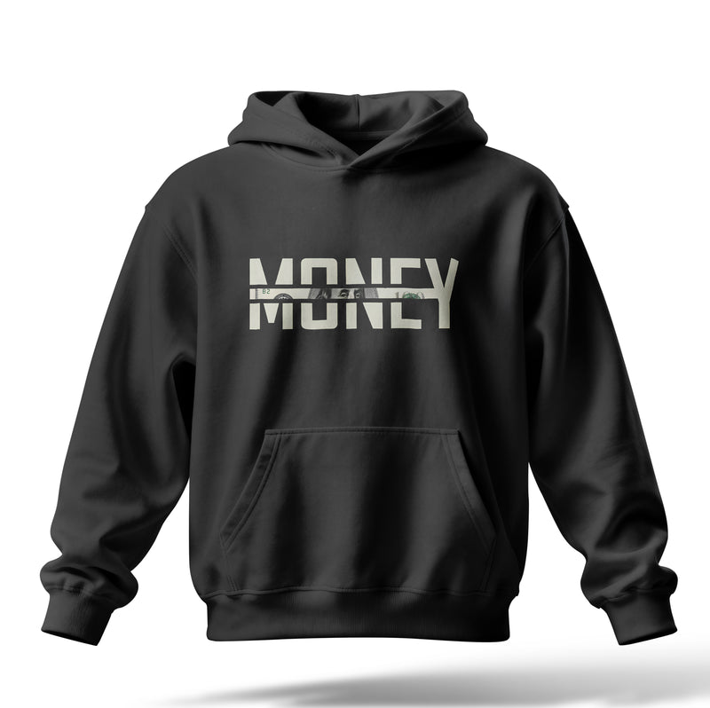 Money Baskılı Oversize Premium Hoodie