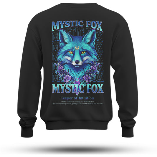 Mystic Fox Baskılı Oversize Premium Sweatshirt
