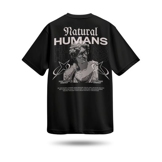 Natural Humans Baskılı Oversize Premium Tişört